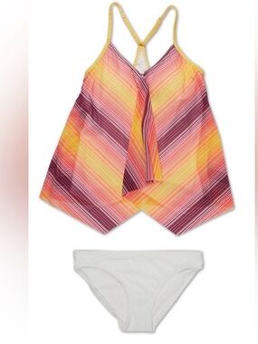 BEACH HOUSE PLEAT STRIPE TANKINI-NWT